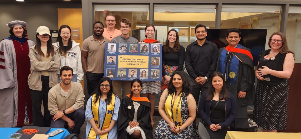 A group photo of the 2025 graduating class for design science
